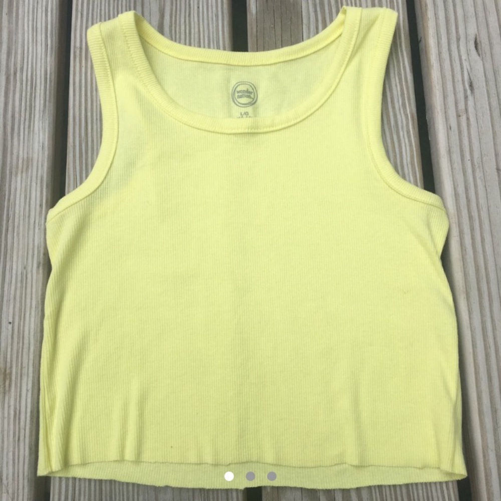 Yellow crop top